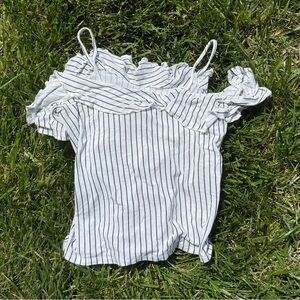 Women’s AE Soft & Sexy Striped White Top